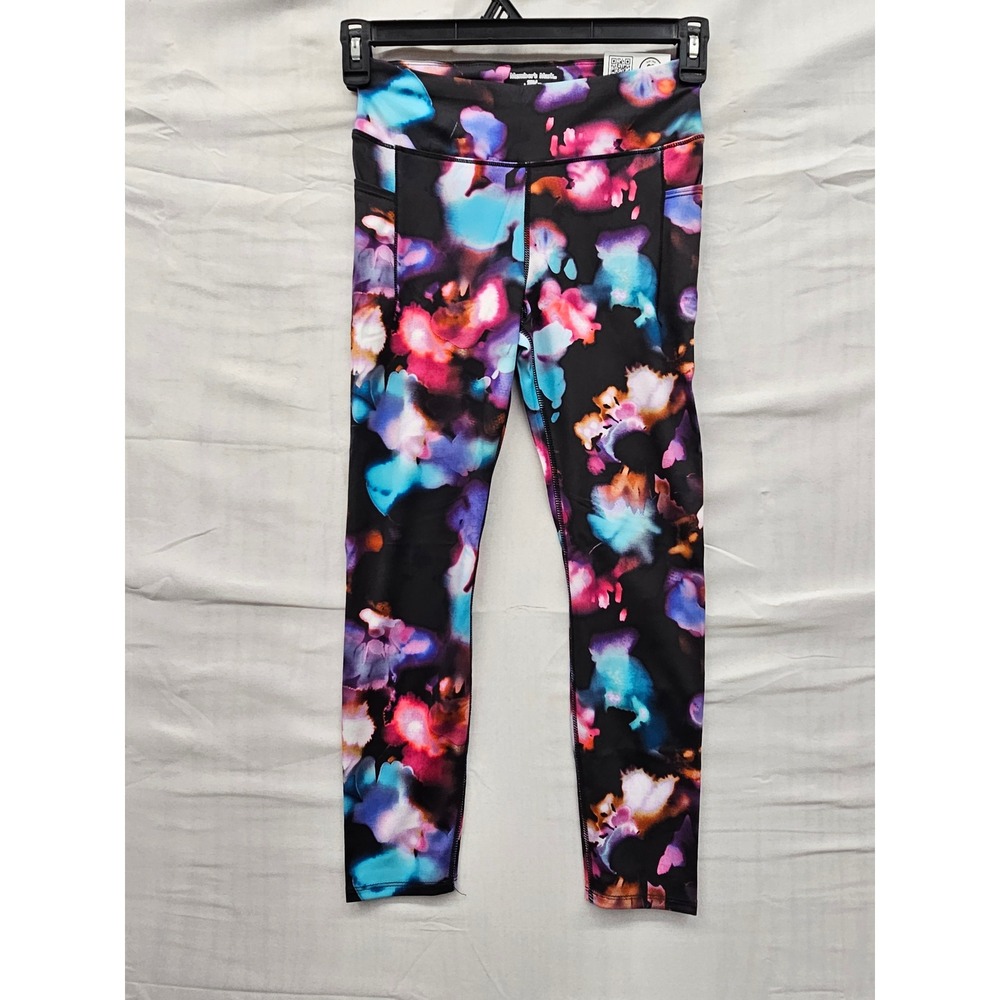 Member's Mark Girls‎ Floral Active Leggings Purple Polyester Blend Size Large